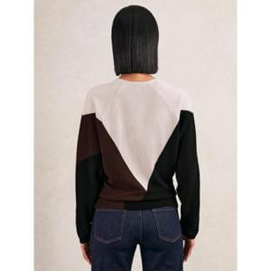 REISS June Wool-Blend Colourblock Knit Jumper